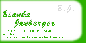 bianka jamberger business card